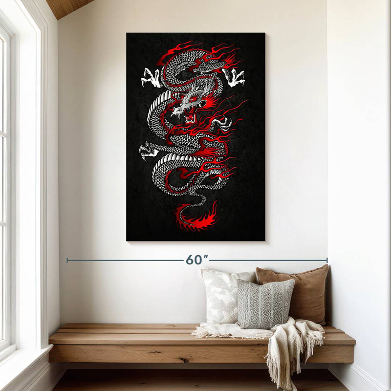 Brampt Mighty Asian Dragon, 48" H x 32" W