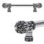 Carpe Diem Hardware 7657-8C Versailles Gilded Mercury Fleur De Lys 22 inches c.c. long pull small finial with Swarovski Crystals with 5/8 smooth center in Gilded Mercury-192237449-192237448