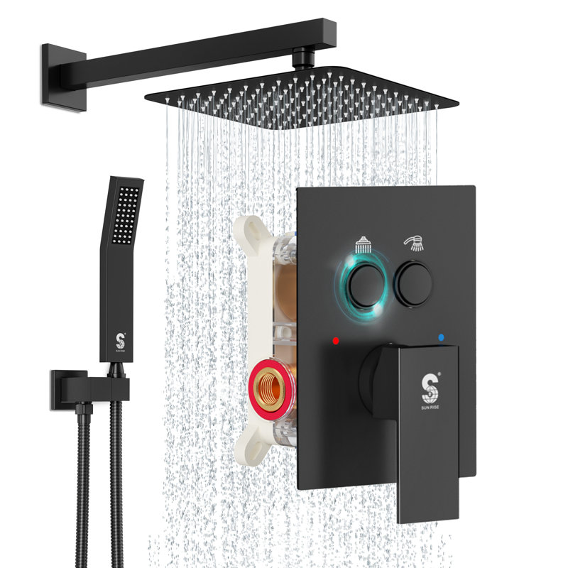 Push Button Shower System, Matte Black