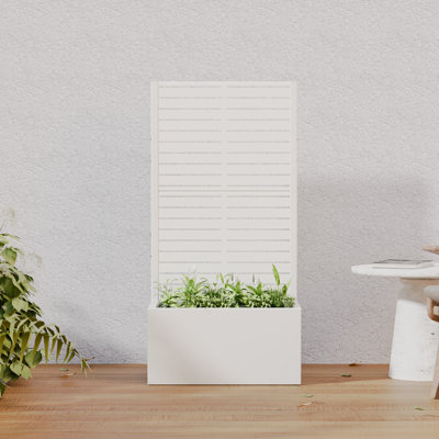 Lit de jardin surélevé en métal avec treillis et panneau de patio H 47 po x l 24 po