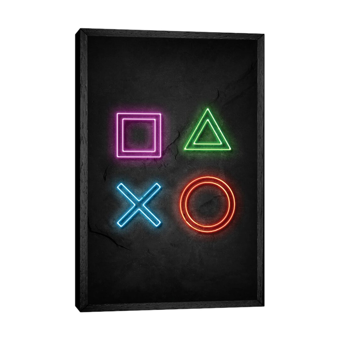 Leinwandbild Playstation Signs Neon