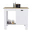 Îlot de cuisine classique avec armoire de rangement, tablettes intérieures et tablette ouverte pour une organisation moderne