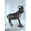 Statue de chèvre en aluminium avec cornes courbées de style bronze Nifao - 35 po x 15 po x H 39 po