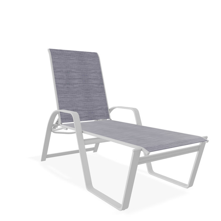 Holna Outdoor Rust-Resistant Metal Chaise Lounge