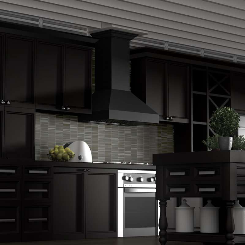 30" 400 CFM Convertible Wall Mount Range Hood, Oil-Rubbed Bronze, 30" W