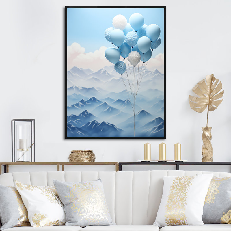 Sky Is The Limit Woman Motivation II - Motivation, art mural, Cadre flottant noir, H 20 po x l 12 po