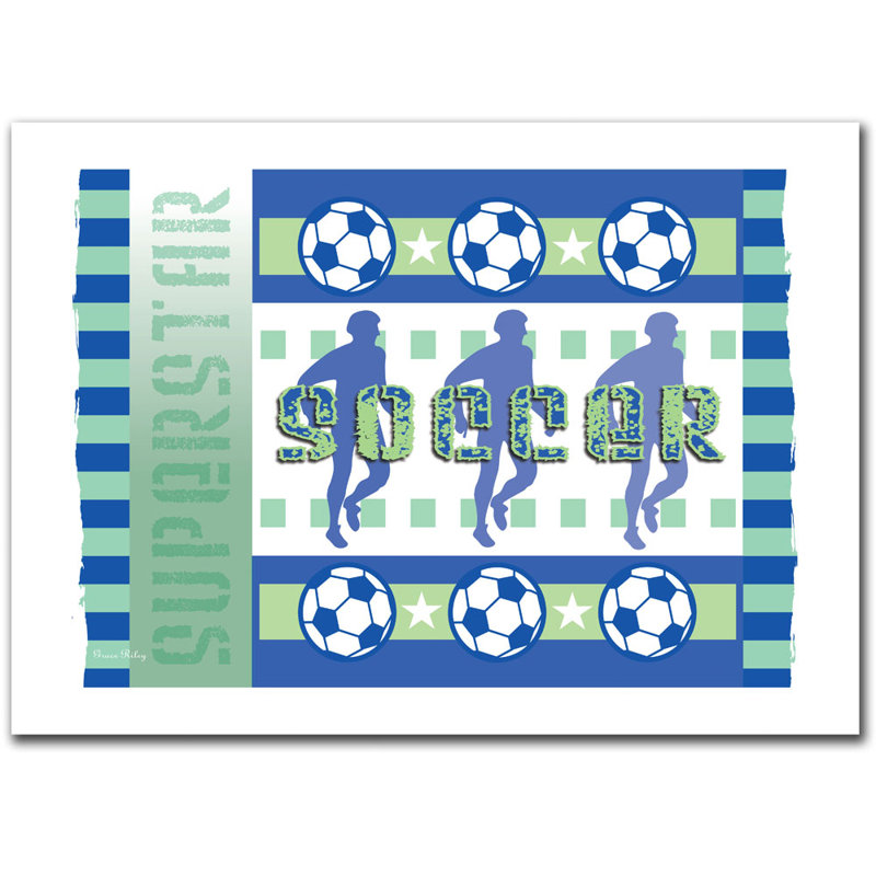 « football », art sur toile, H 14 po x l 19 po x P 2 po