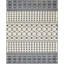Tapis imitation cachemire à rayures géométriques-115294611