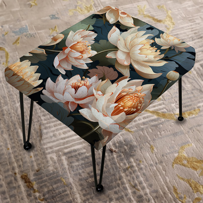 Lotus Serenity - Oriental Rectangle Ottoman