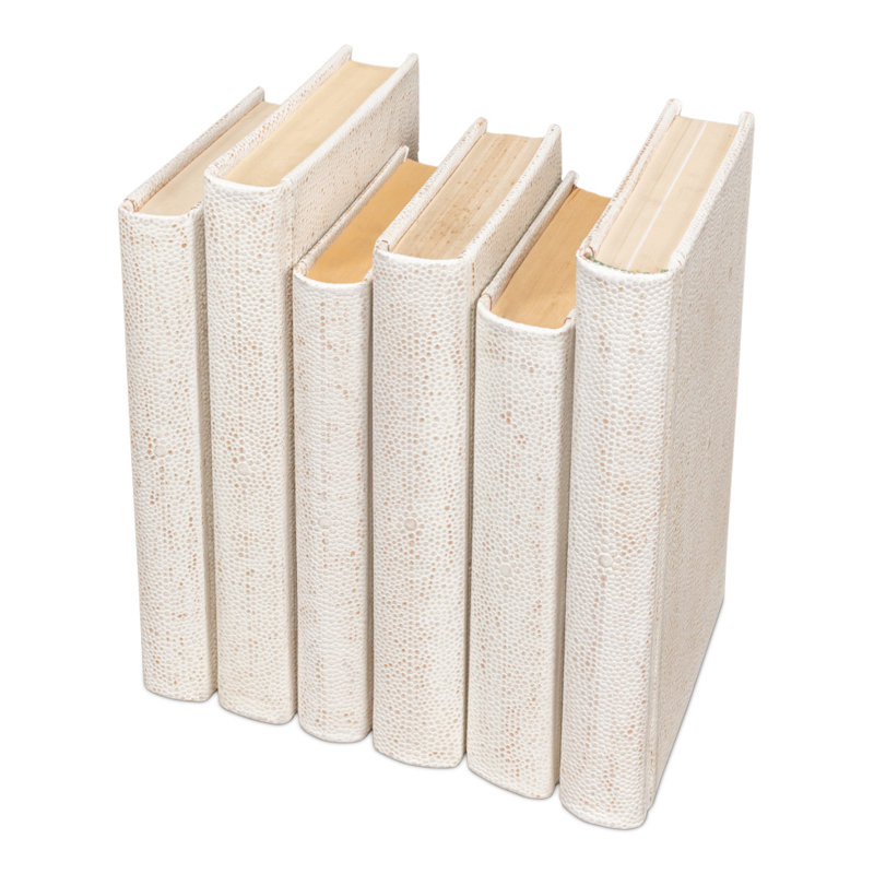 Shagreen Handmade and Media Decorative Book, White