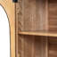 Buffet arqué à 4 portes, tablettes réglables, look rétro, bois naturel, buffet Home Essential, stable et