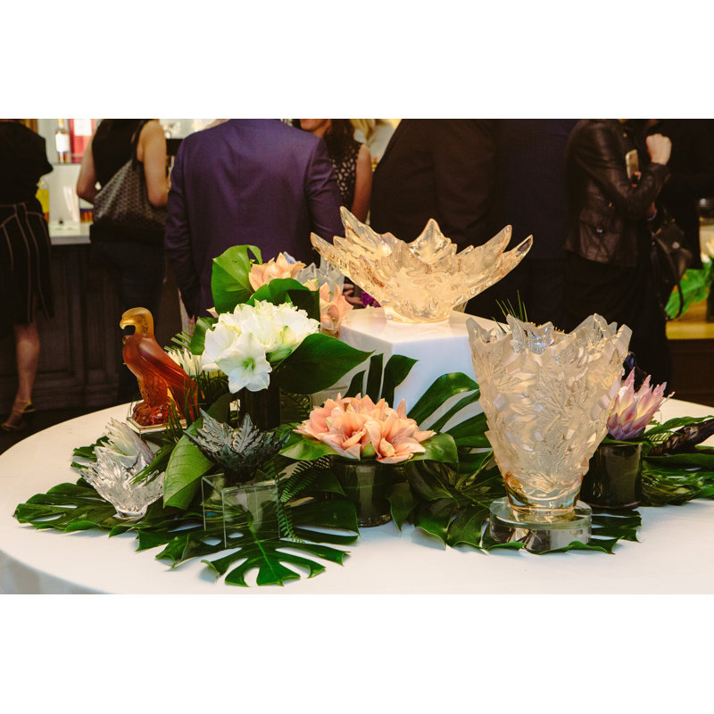 Champs-Élysées Handmade Crystal Table Vase, Gold Luster