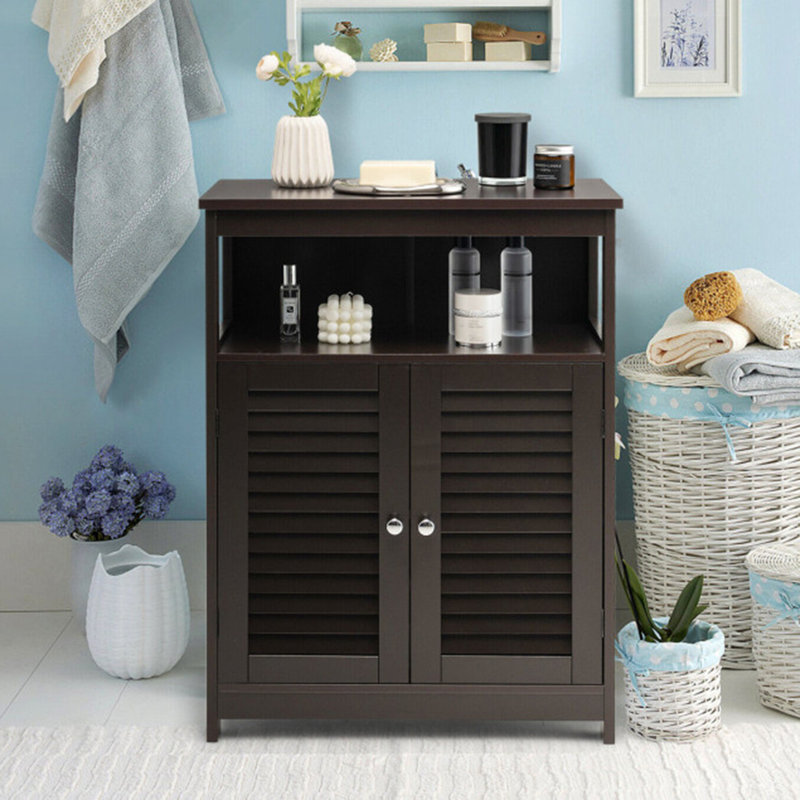 Tyann Bathroom Cabinet, Brown
