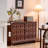 Dark-brown Solid + Manufactured Wood Accent Cabinet