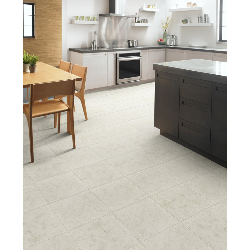 Carreau de céramique pour mur et plancher 13 po x 13 po Thornton, Blanc