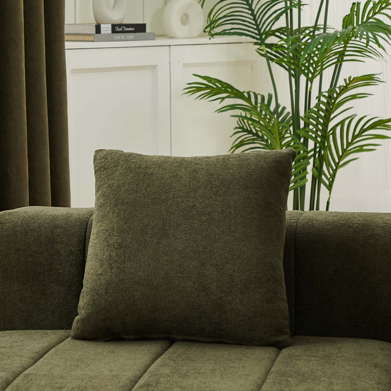 Canapé modulaire Chenille, Chenille verte
