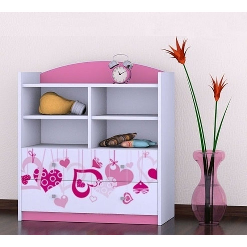 Elle 96 cm H X 86 cm W Kids Cube Bookcase, Pink