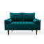 Canapé Masterson moderne, canapé en velours de 58 pouces pour le salon, coussins à ressorts, coussins modernes à assemblage facile avec coussin décoratif pour petits espaces-333266033