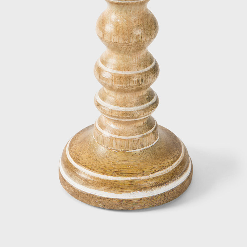 Ensemble de 3 bougeoirs de table en bois fabriqués à la main