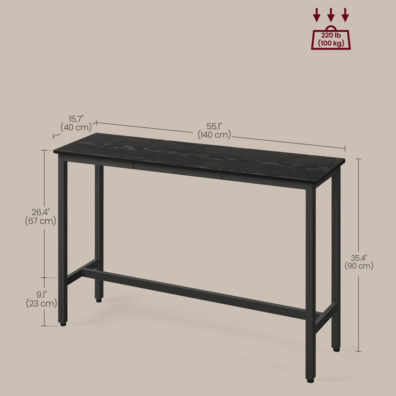 Morris, Noir ébène, H 35,40 po x l 55,10 po x P 15,70 po
