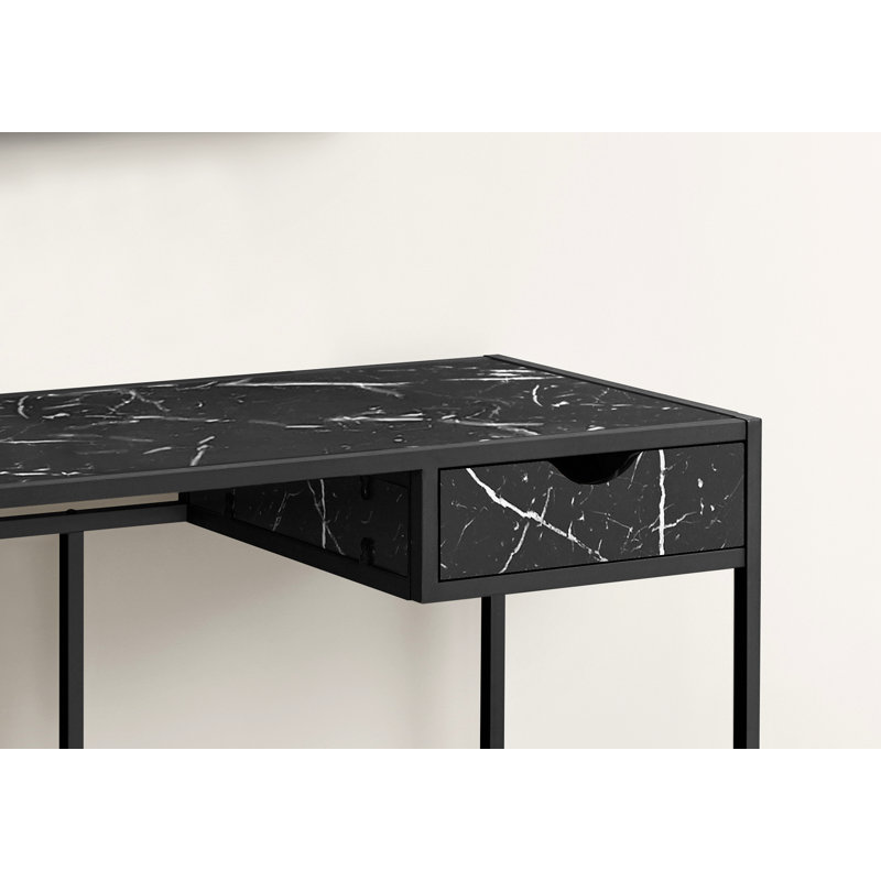 Bureau d'ordinateur, bureau personnel, ordinateur portable, tiroir de rangement, Noir