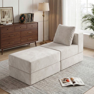 Canapé modulaire en velours 26,7 po Cloud