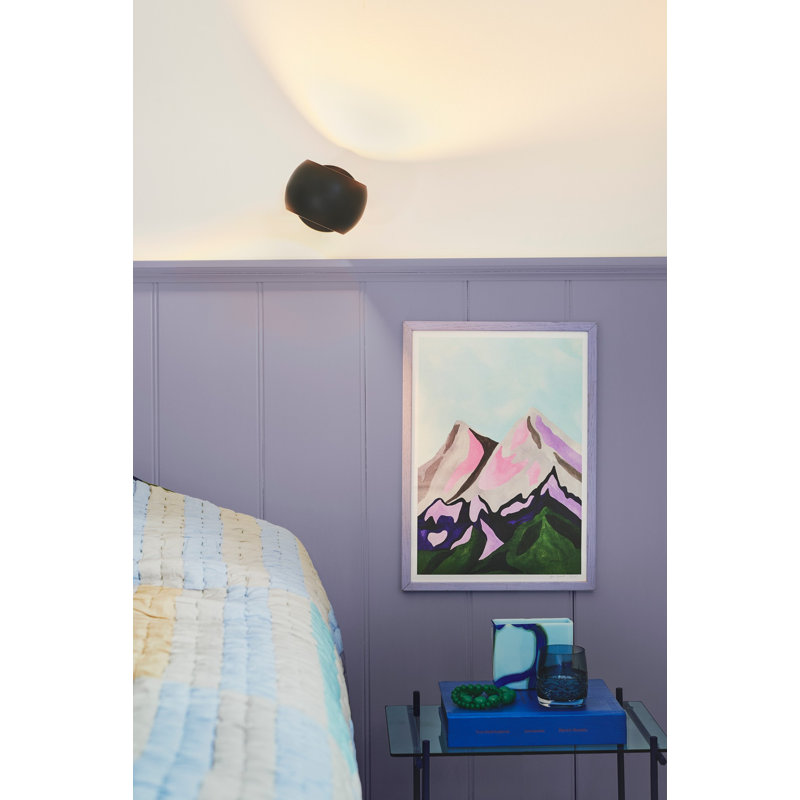 Steel Flush Mounted Sconce, Black