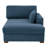 Bentura Oversized Upholstered Navy Corduroy Chaise Lounge with Armrests & Throw Pillows-95259944-114357314