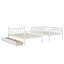 Lit superposé simple au-dessus de simple avec 2 tiroirs, lits superposés convertibles-740017490