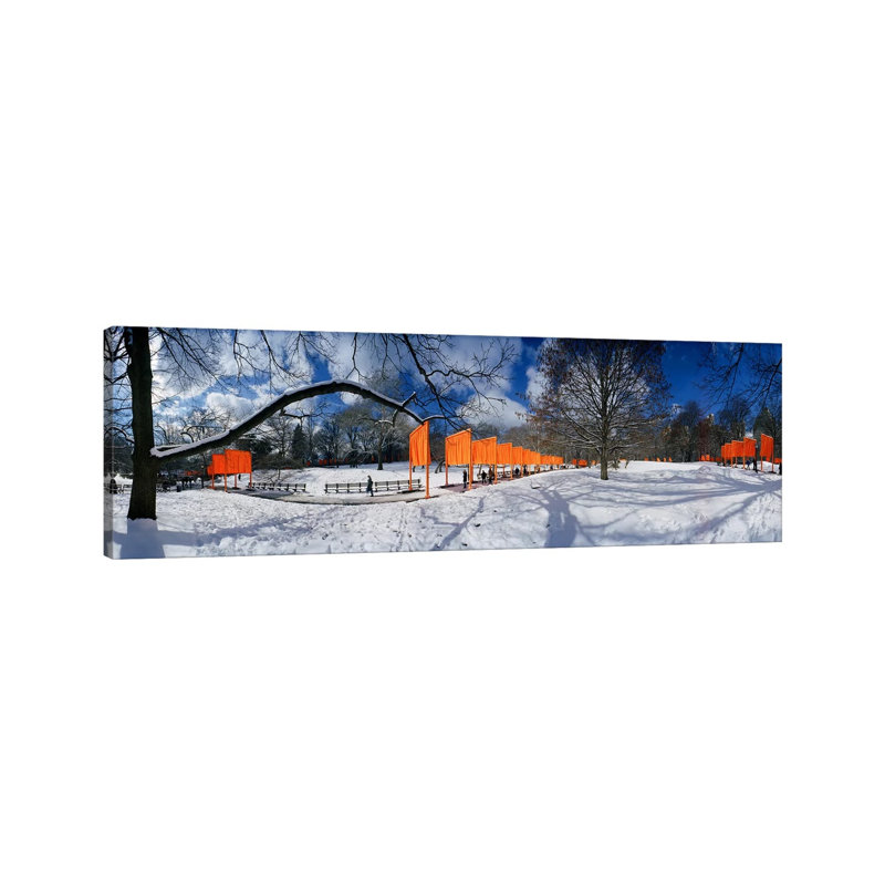 360 Degree View Of Gates In An Urban Park - Wrapped Canvas Panoramic Print, 121.92 cm H x 40.64 cm W x 1.91 cm D
