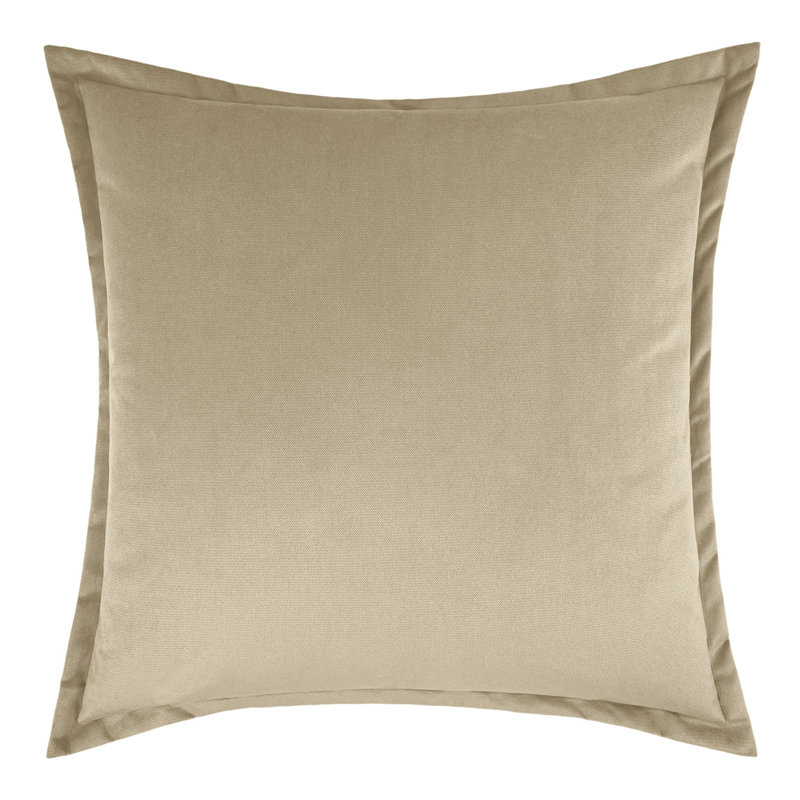 Belvedere Flange Reversible Throw Pillow, Linen, Square 20"