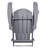Folding Outdoor Adirondack Chair,Hdpe All-Weather Folding Fire Pit Chair,  Ergonomic Design Patio Lawn Chair For Outside Deck Garden Backyardf Balcony,Grey