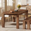 Fir Oval Wood Top Dining Table with Wood Base