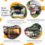  Pavillon de jardin en aluminium à toit rigide de l 18 pi x P 12 pi ERommy, pavillon permanent avec rideaux et moustiquaire, auvent double pour l'extérieur