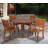 Trosper 4 - Person Wood Patio Dining Set with Round Table