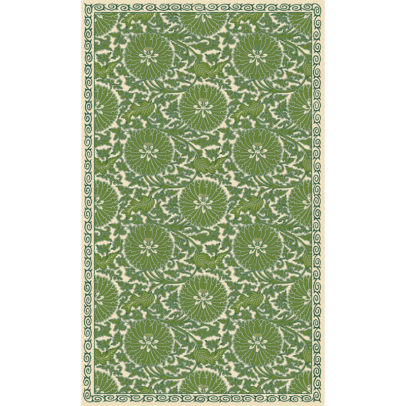 Alessandro Vinyl Floral Indoor Rug, Rectangle 3' x 5'
