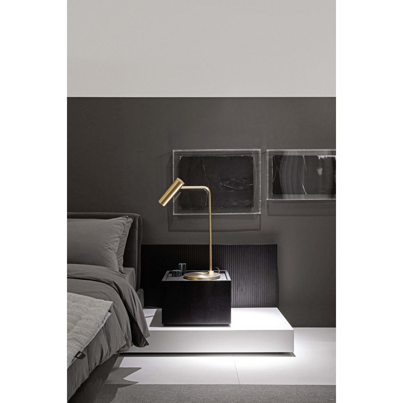 Lampe de table Heron, Laiton satiné