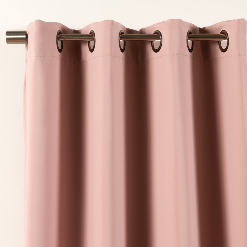 Aubreey Blackout Curtain Panel Pair, Dusty Pink, 52" W x 90" L