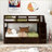 Twin-Over-Twin Pinewood Bunk Bed with Stair Storage No Box Spring Needed Espresso for Bedroom Dorm Adults-1785169508