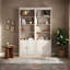 Dejarae Solid Wooden Library Bookcase H:223 W:148 cm-1218897564