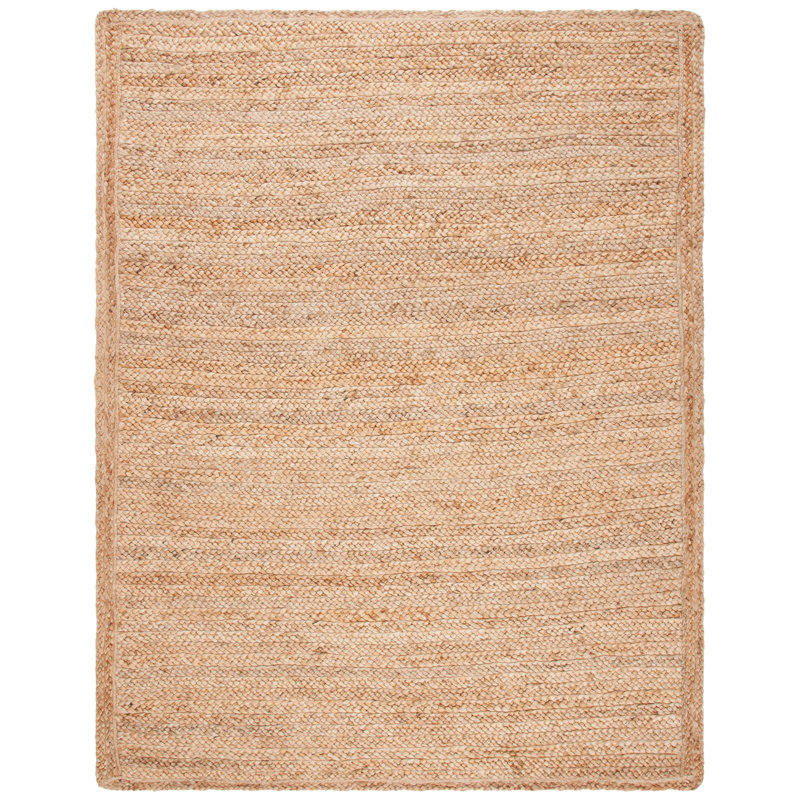 Weinman Natural Fiber Hand Loomed Jute Solid Color Rug, Rectangle 11' x 15'