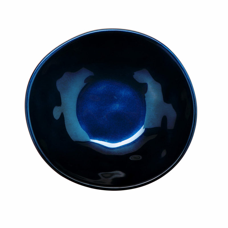 B-18-CSB - 16 oz (20 oz. Jante pleine) bol irrégulier, 7 po de diamètre, 1,75 po de profondeur, Bleu
