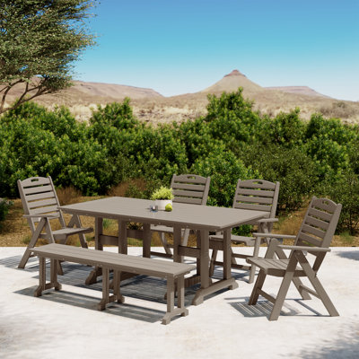 Laguna 6-Piece Dining Set With Bench