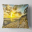 Coussin à imprimé paysage de plage des Caraïbes avec palmiers-1341086554-1341086558
