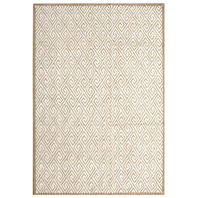 Hand Hooked Wool Geometric Area Rug