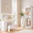 79" Closet Storage System, Wardrobe With Storage Compartments And Hanging Zone-1673915267