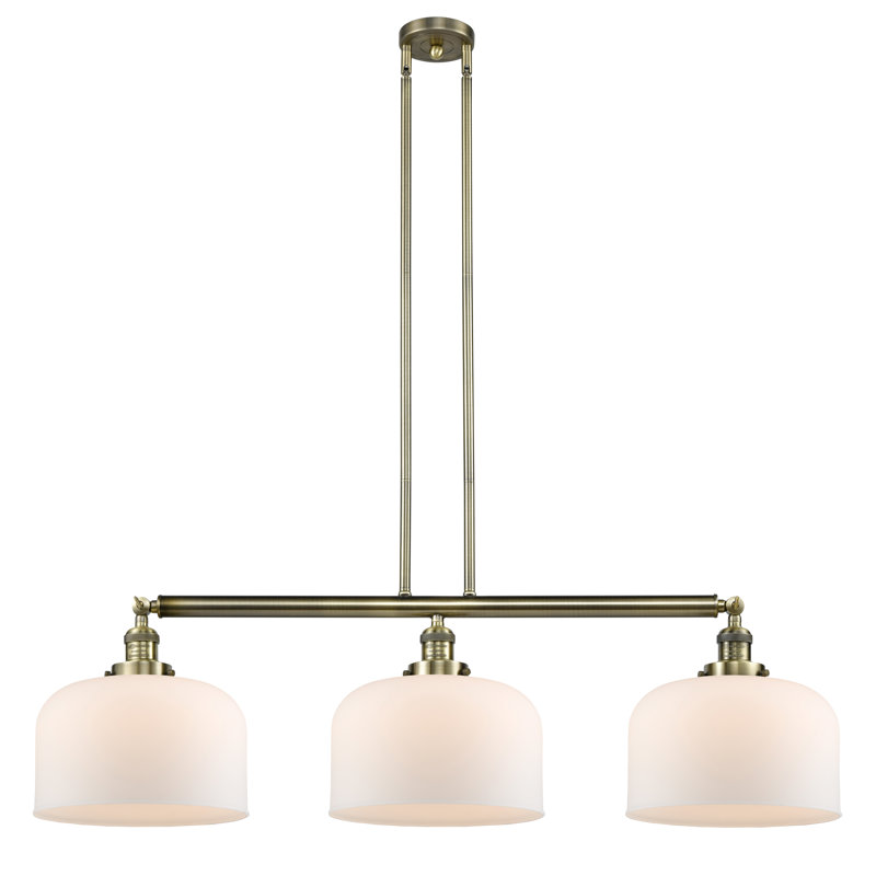 Ankitha 3 - Light LED Kitchen Island Pendant, Matte White