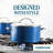 Farberware Style Nonstick Cookware Stockpot, 6 Quart, Blue