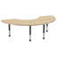 Table d'activité 36 "x 72" thermofusionnée avec pieds épais réglables - érable / érable / noir-124894733