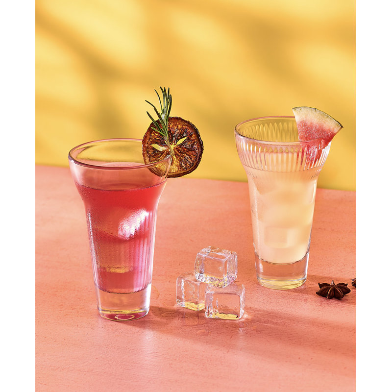 Calanques 7.74oz Clear Glass Hurricane Cocktail Set